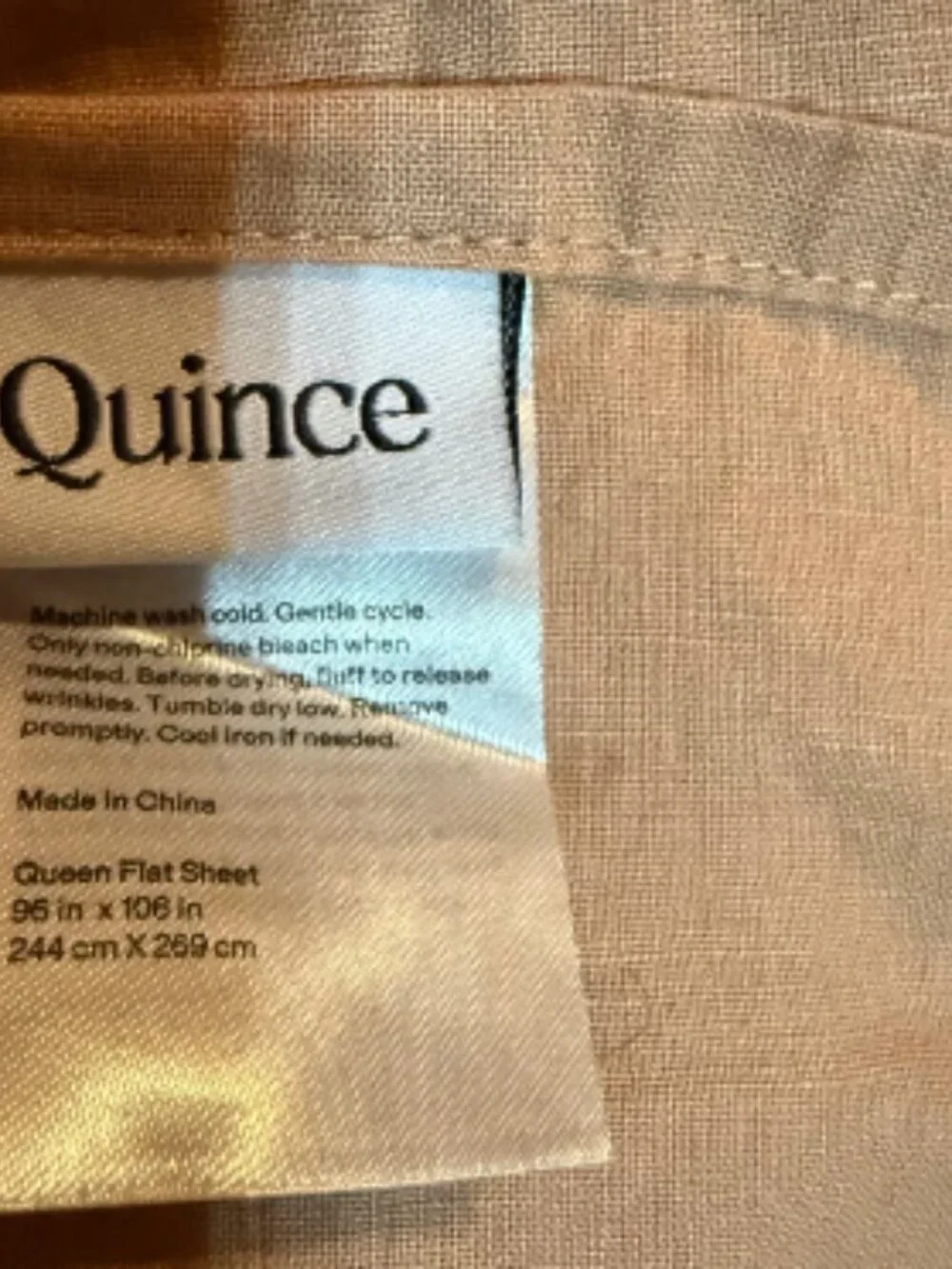 Quince Queen Desert Sunset 100% Linen 4 Piece Sheet Set